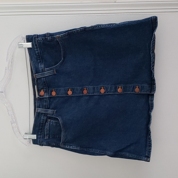 Madewell Sarita Button Front Skirt Size 31 - Picture 1 of 13
